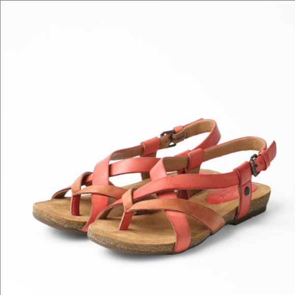 Bussola Maynila Leather Strappy Sandal Flip Flop Orange Womens 8.5 US EUR 39 - Picture 11 of 13